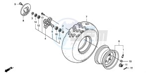 TRX400EX SPORTRAX 400EX drawing FRONT WHEEL