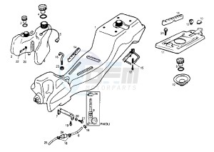 GPR REPLICA - 50 cc drawing FUEL AND OIL TANK