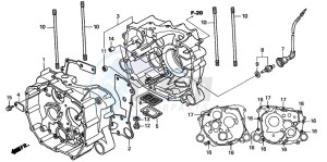 TRX250TM FOURTRAX drawing CRANKCASE