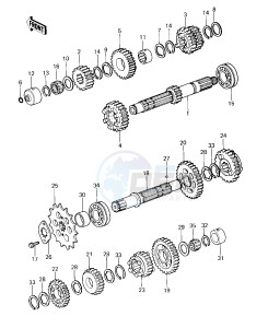 KZ 550 C [LTD] (C1-C2) [LTD] drawing TRANSMISSION -- 80-81 C1_C2- -