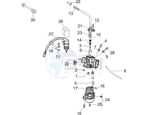 NRG 50 power DD drawing Carburetors components