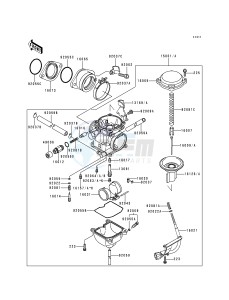 KLF 300 B [BAYOU 300] (B1-B4) [BAYOU 300] drawing CARBURETOR