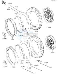 KX 250 F [KX250] (F1) [KX250] drawing WHEELS_TIRES