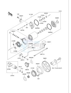 VN 750 A [VULCAN 750] (A20-A21) [VULCAN 750] drawing STARTER MOTOR