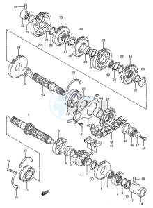 GSX-R750W (E28) drawing TRANSMISSION