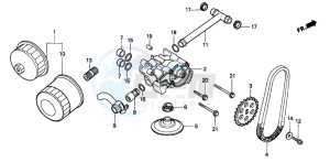 NT650V drawing OIL FILTER/OIL PUMP