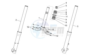 Scarabeo 125-200 Light carb. drawing Front fork I