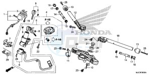 CBR650FAH 2ED - (2ED) drawing HANDLE PIPE/ TOP BRIDGE