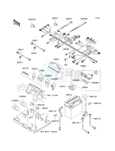 KVF 650 B [PRAIRIE 650 4X4 ADVANTAGE CLASSIC] (B1) [PRAIRIE 650 4X4 ADVANTAGE CLASSIC] drawing CHASSIS ELECTRICAL EQUIPMENT