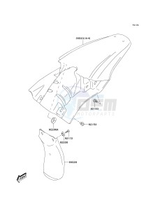 KLX 125 B [KLX125L] (B1-B3) [KLX125L] drawing REAR FENDER-- S- -