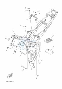 YZF125-A YZF-R125 (B5G6) drawing FRAME