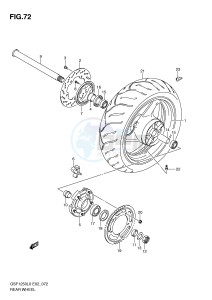 GSF1250 (E2) Bandit drawing REAR WHEEL (GSF1250AL0)