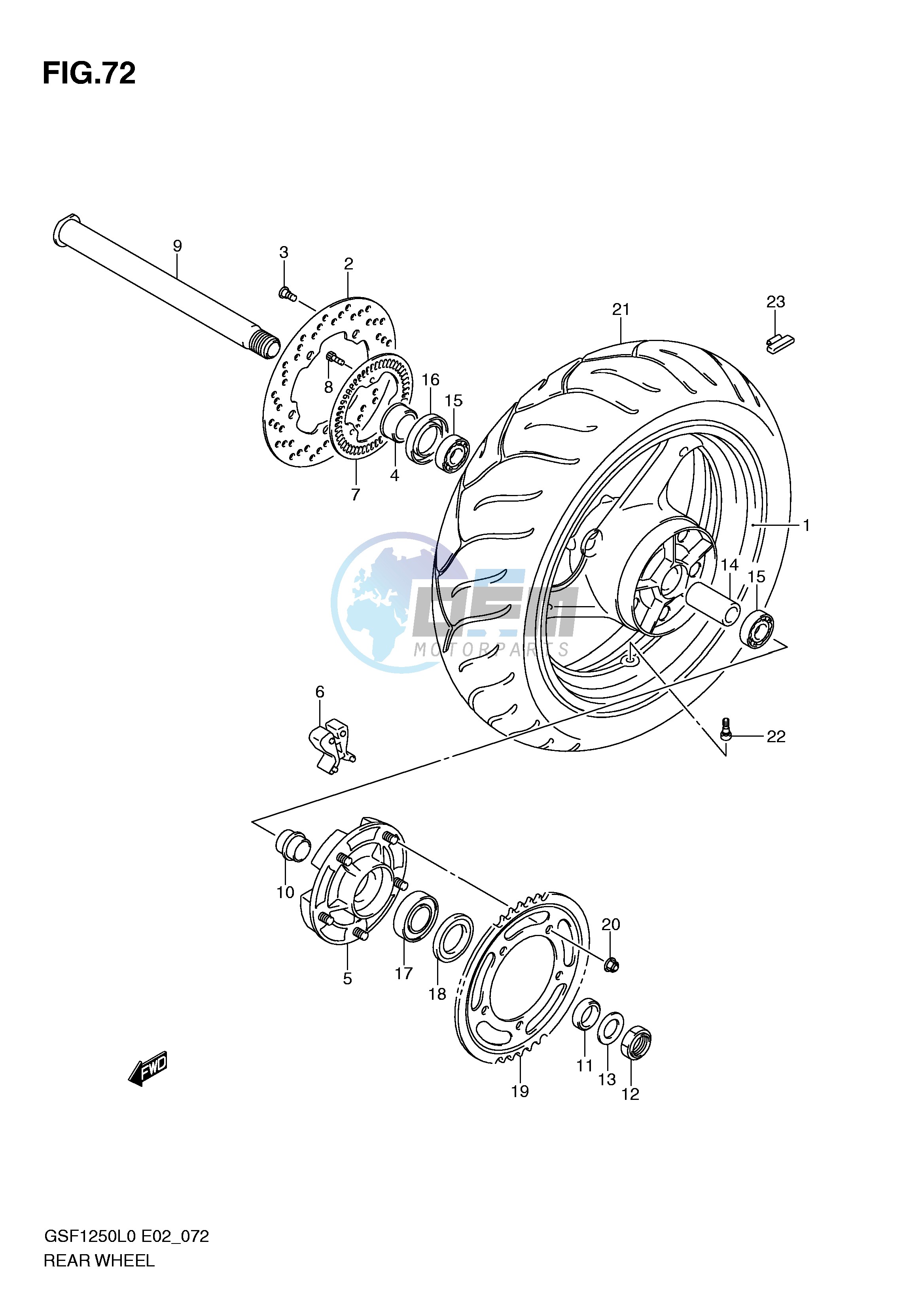 REAR WHEEL (GSF1250AL0)