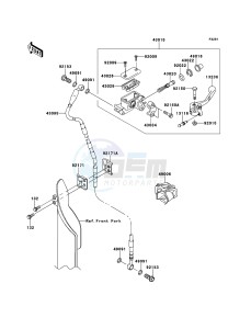 KX450F KX450FEF EU drawing Front Master Cylinder