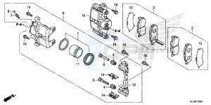 SXS700M2H Europe Direct - (ED) drawing FRONT BRAKE CALIPER