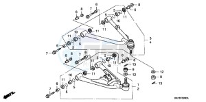 TRX400XD TRX400XD Australia - (U) drawing FRONT ARM