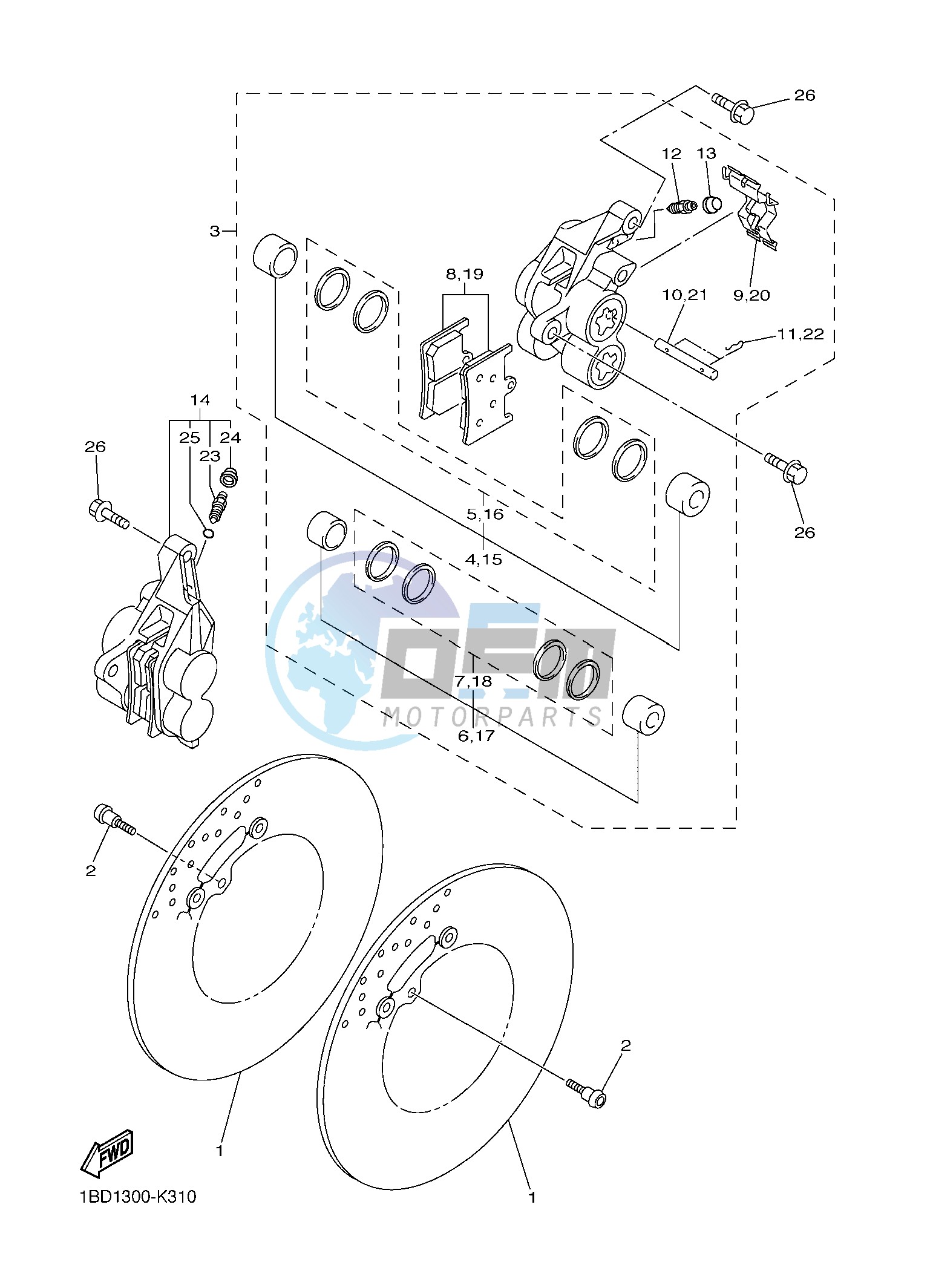 FRONT BRAKE CALIPER