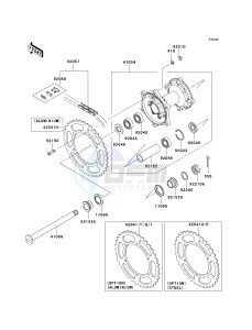 KX 450 D (KX450F) (F8F) D8F drawing REAR HUB