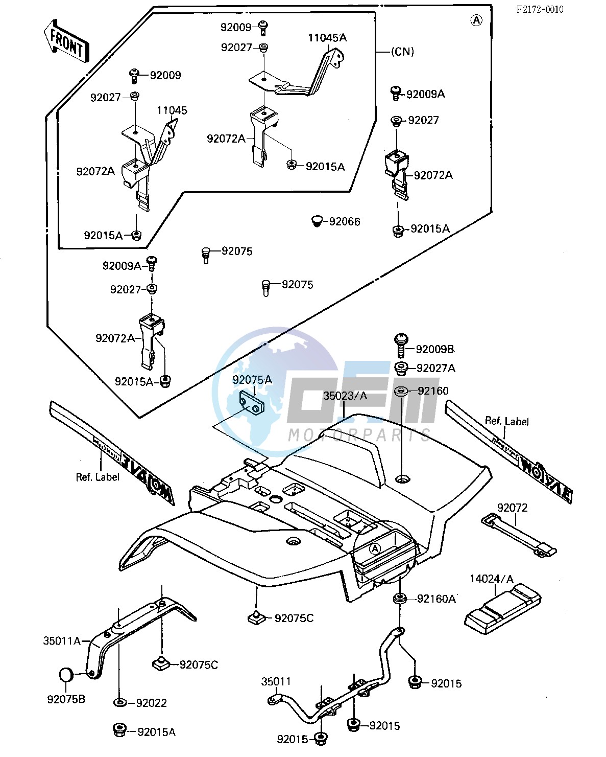 REAR FENDER -- KSF250-A2- -