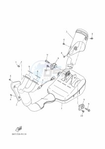 TRACER 700 MTT690-U (B5T1) drawing EXHAUST