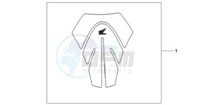 CB600FA39 Spain - (SP / ABS ST) drawing TANK PAD/FUEL LID