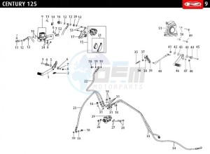 CENTURY-125-E4-BLACK drawing PEDALS CBS BRAKE