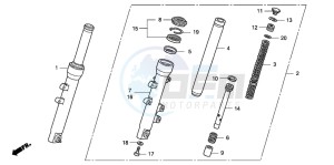 PES150 125 drawing FRONT FORK