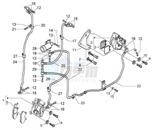 X9 500 Evolution (abs) drawing Brakes pipes - Calipers