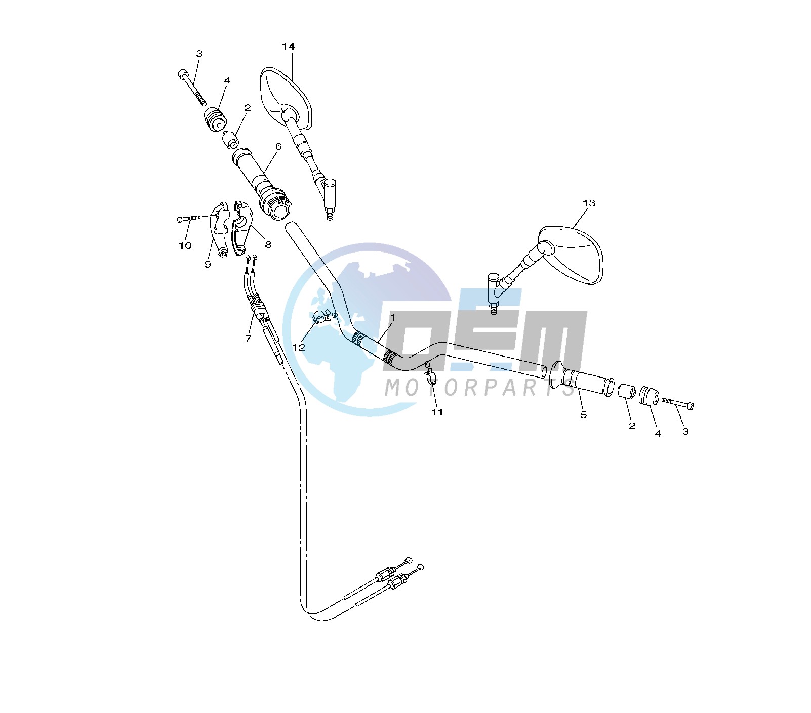 STEERING HANDLE AND CABLE