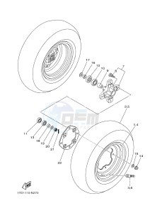 YFZ450R YFZ45YSXG (1TDN) drawing FRONT WHEEL