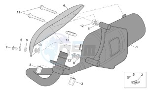 Scarabeo 50 4t 2v e2 drawing Exhaust pipe