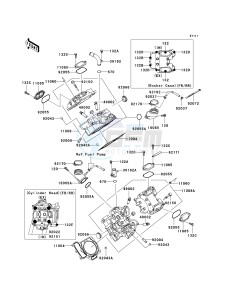 KVF 650 D ([BRUTE FORCE 650 4X4] (D6F-D9F) D7F drawing CYLINDER HEAD