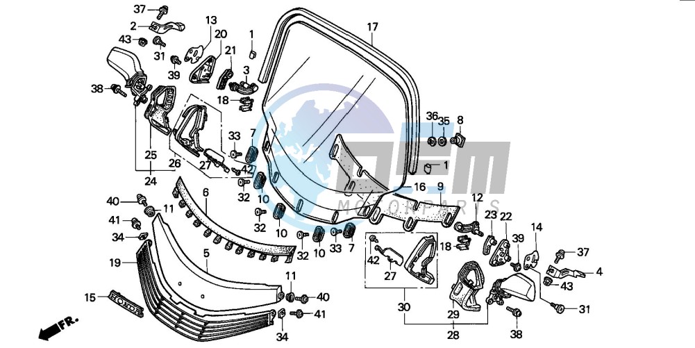 WIND SCREEN (GL1500AP/AR)