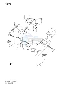 GSX-R750 drawing SIDE COWLING L2 ( GLR )