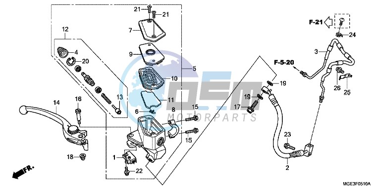 FR. BRAKE MASTER CYLINDER