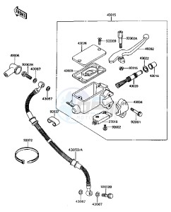 KL 650 A [KLR650] (A6-A9) [KLR650] drawing FRONT MASTER CYLINDER