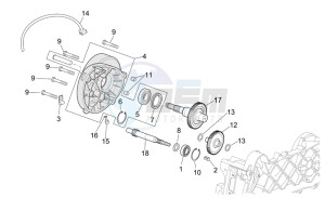 Scarabeo 50 2t e2 (eng. piaggio) drawing Transmission final drive