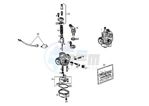 SENDA R DRD E1 E1R - 50 cc drawing CARBURETOR