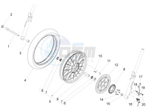 V9 Roamer 850 (APAC) drawing Voorwiel