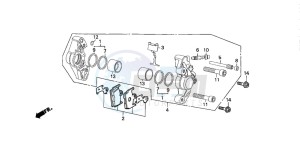 SZX50X X8R-X drawing REAR BRAKE CALIPER