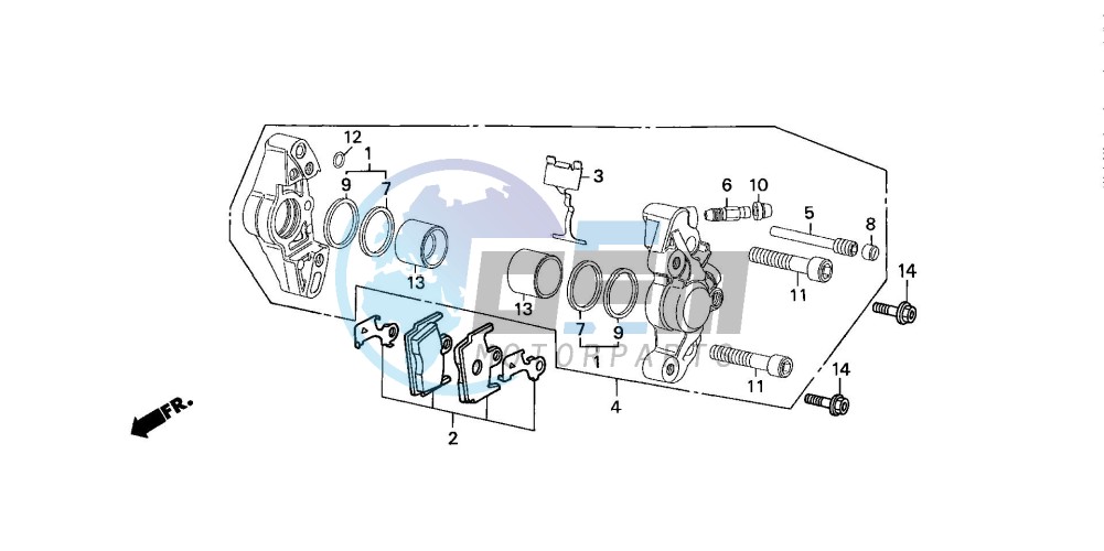 REAR BRAKE CALIPER