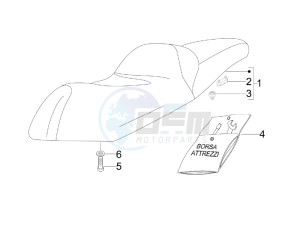 SR Max 125 drawing Saddle seats - Tool roll