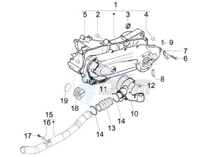 Fly 100 4t 2008 drawing Crankcase cover - Crankcase cooling