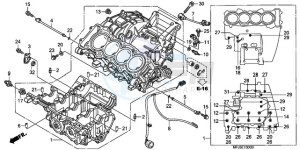 CBR600RR9 France - (F / CMF MME) drawing CRANKCASE