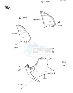 ZX 750 A [GPZ 750] (A3) [GPZ 750] drawing FAIRING LOWERS