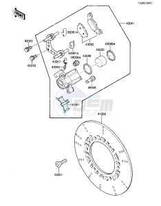 ZL 600 A [ZL600 ELIMINATOR] (A1-A2) drawing FRONT BRAKE