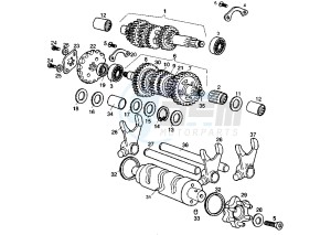 BULTACO LOBITO - 50 cc drawing GEAR BOX