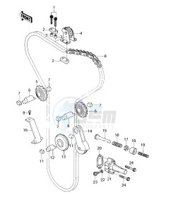 KZ 1000 E [SHAFT] (E1-E2) [SHAFT] drawing CAM CHAIN_TENSIONER