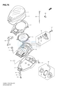 VL800 (E3-E28) VOLUSIA drawing SPEEDOMETER (VL800TL1 E3)