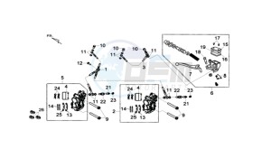 MAXSYM 400 EFI drawing BRAKE LEVER / BRAKE CALIPER / BRAKE LINES